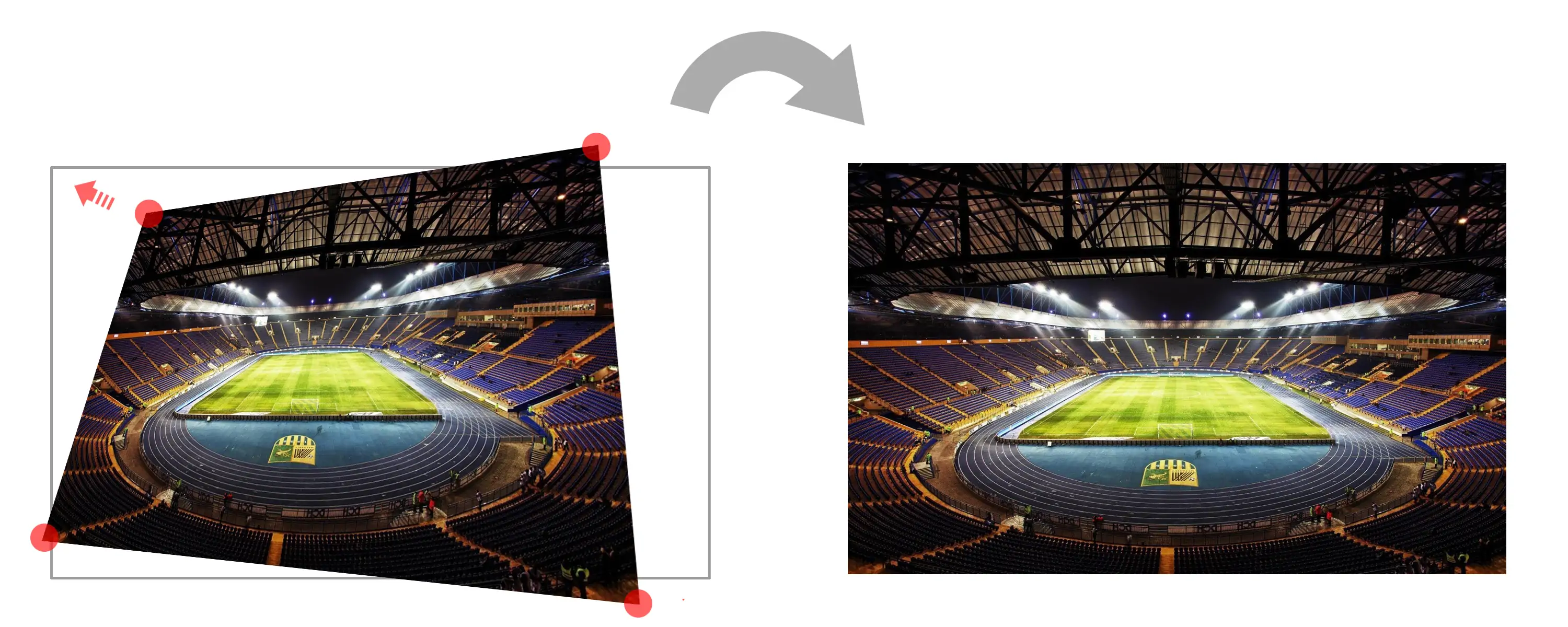 Quick Corner in the projector  Epson PU1007W  allows for easy adjustment of the image corners.